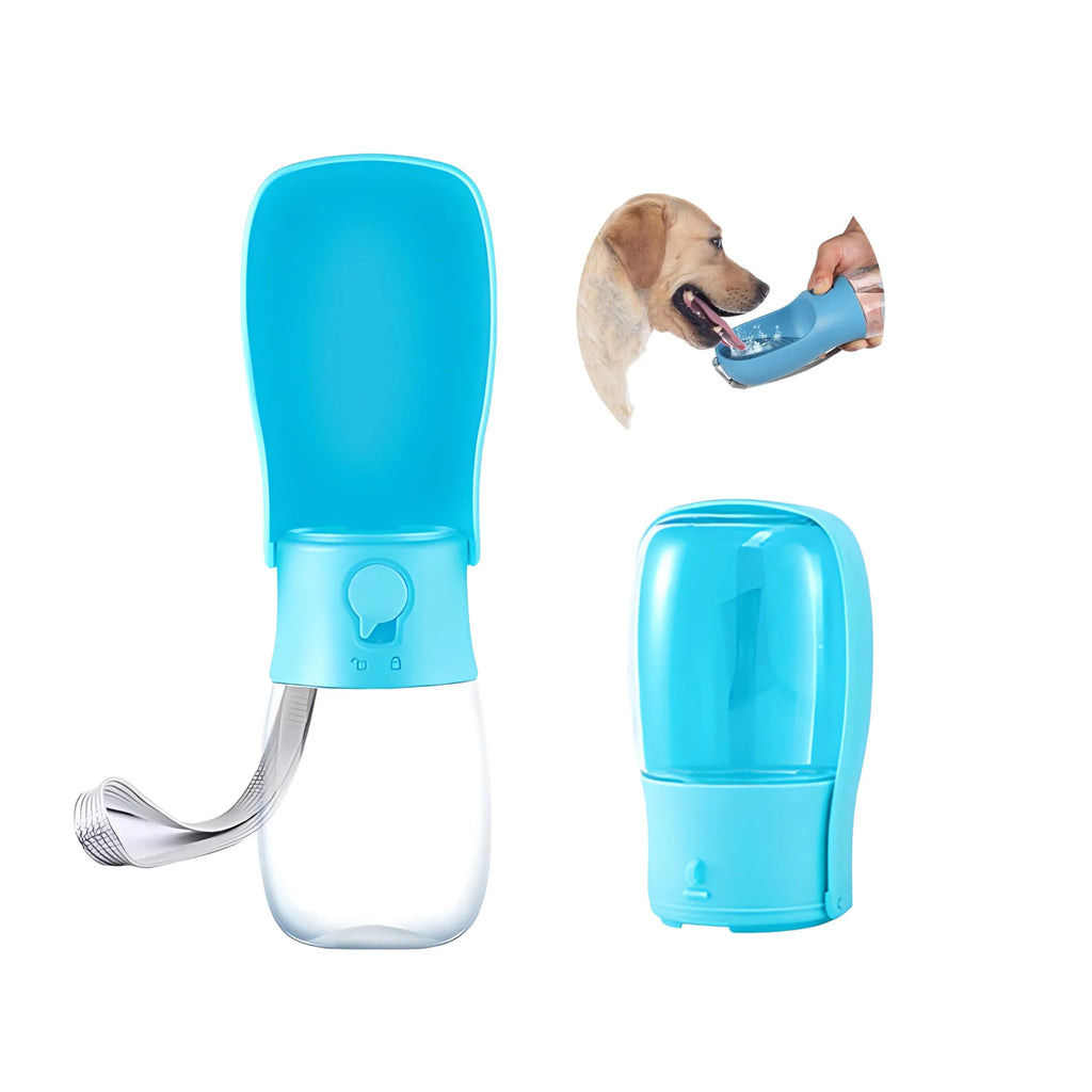 Dog Water Bottle, Light-Weigh, Leak Proof Portable Travel Dog Water Dispenser, Perfect Puppy Drinking Bowl on the Go for Outdoor Walking and Hiking, Pet Accessories 10Oz, Blue)