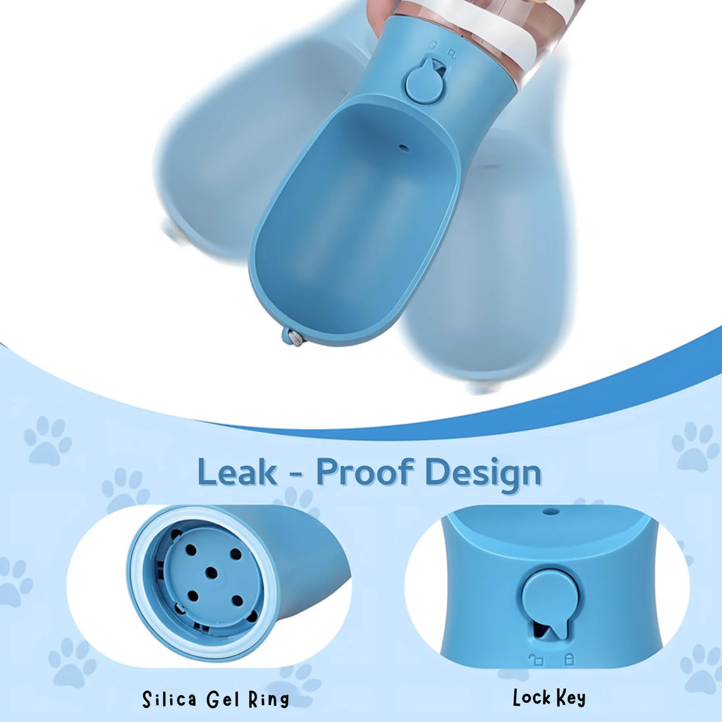 Dog Water Bottle, Light-Weigh, Leak Proof Portable Travel Dog Water Dispenser, Perfect Puppy Drinking Bowl on the Go for Outdoor Walking and Hiking, Pet Accessories 10Oz, Blue)