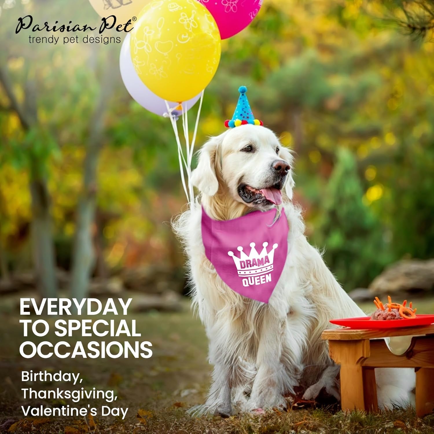 Drama Queen Dog Bandana, Small