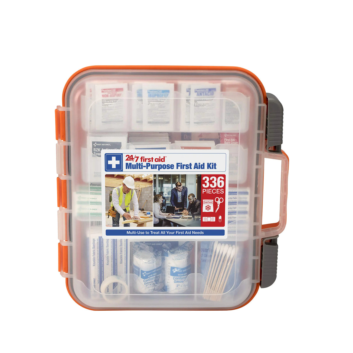 First Aid Kit Plastic 336 Pcs with Case