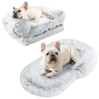 SnuggleNest Human & Pet Bed - Plush Grey